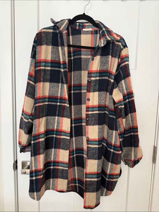ADORA Jackets & Blazers - ADORA Plaid flannel shacket